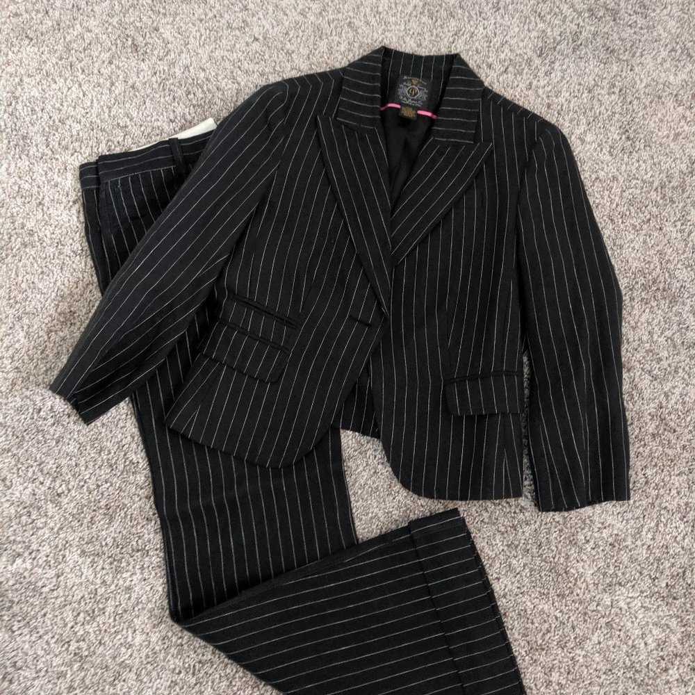 Ralph Lauren Black Pinstripe Pantsuit